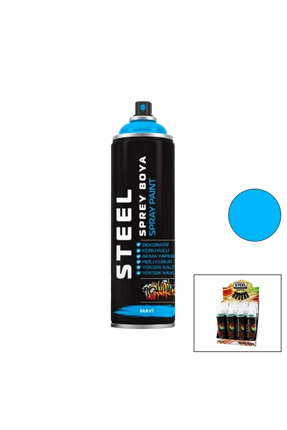 Egonex Steel ( Mavi ) Sprey Boya 200ml*12x8