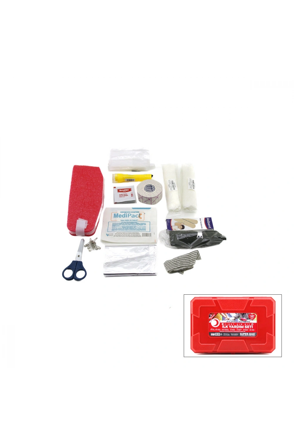 Egonex Super-bag Asr-5014 ( Küçük ) ( Plastik Çantalı ) İlk Yardım Seti ( Fırst Aıd Kıt )*24