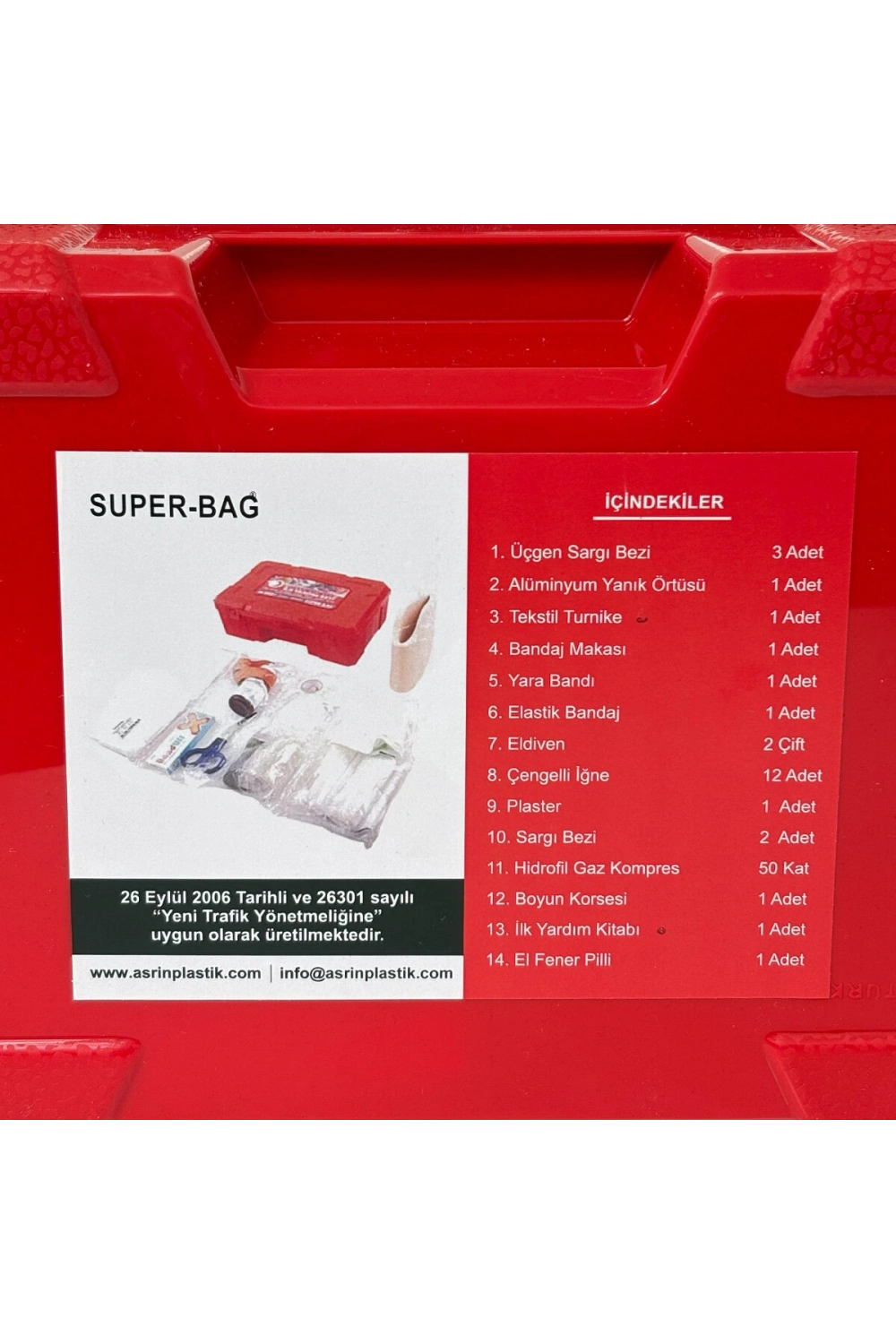 Egonex Super-bag Asr-5014 ( Küçük ) ( Plastik Çantalı ) İlk Yardım Seti ( Fırst Aıd Kıt )*24