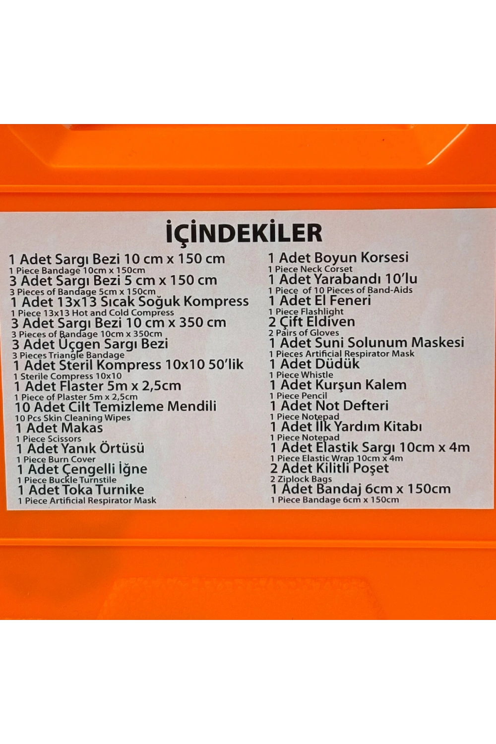 Egonex Super-bag Asr-5015 ( Büyük ) ( Plastik Çantalı ) İlk Yardım Seti ( Fırst Aıd Kıt )*12