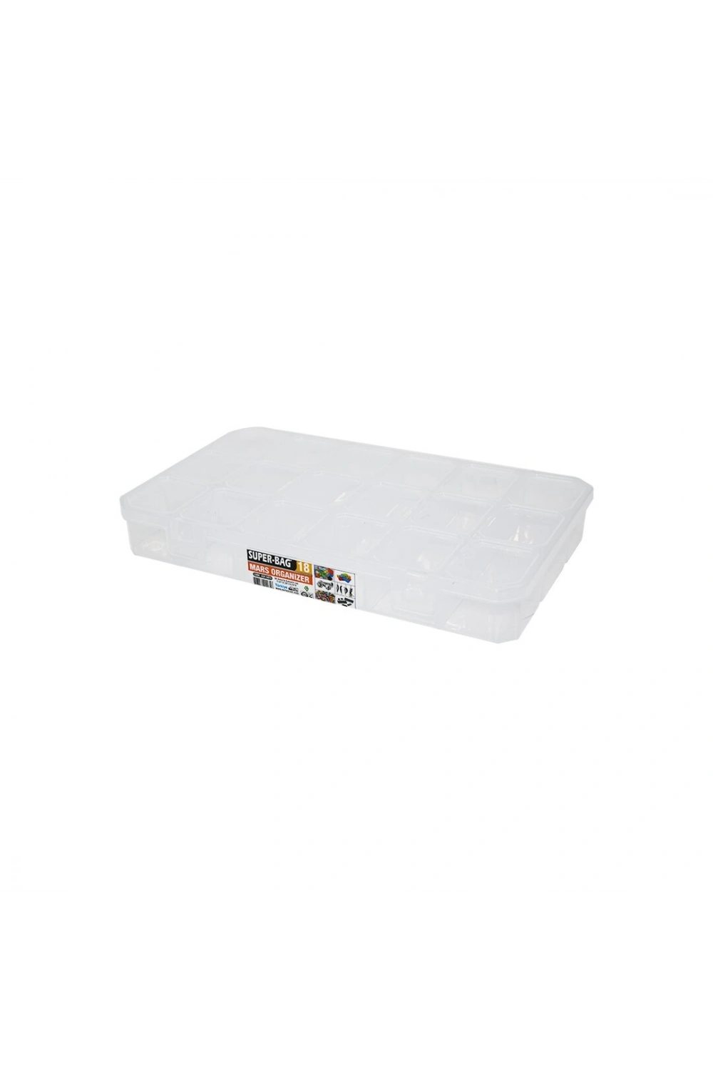 Egonex Super-bag Asr-5075 ( Mars 18 Bölmeli ) Şeffaf Organizer Box*24