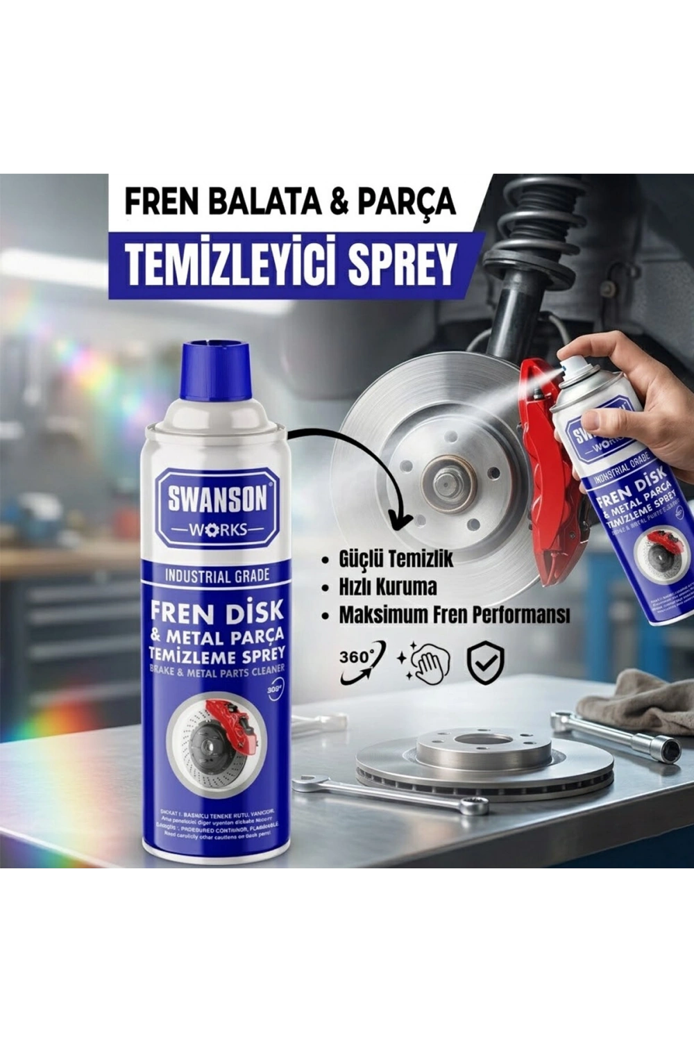 Egonex Swanson Works Sw-108 500 Fren & Disk & Balata & Metal Parça Temizleme Sprey*24=k