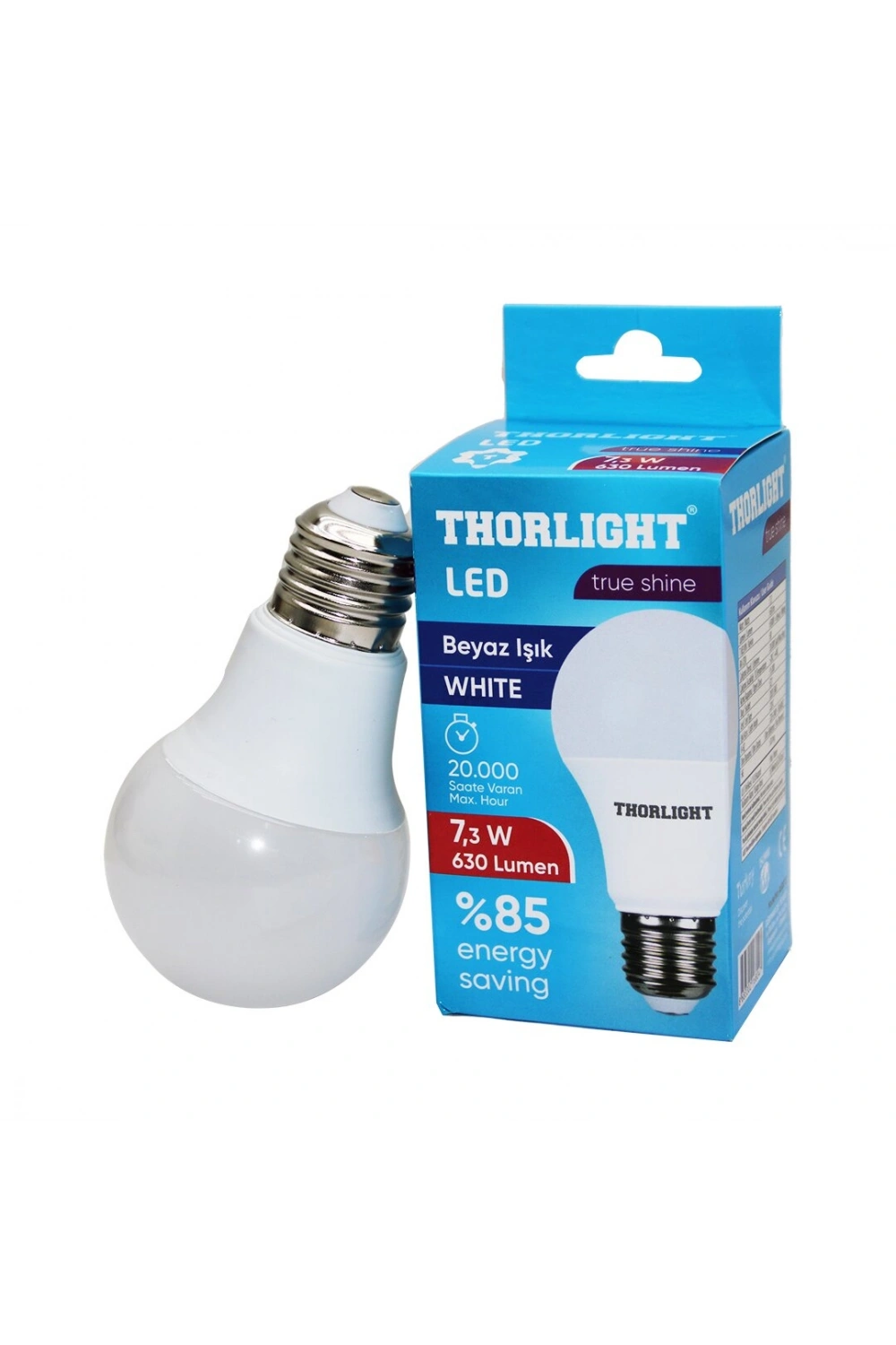 Egonex Thorlıght A-6007b ( 7.3w ) E27 Beyaz Led Ampul*10x6