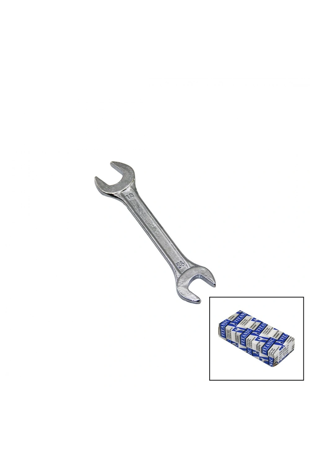Egonex Tıtanıc Tools Doe Spanner Code-21 ( 12x13mm ) Açık Anahtar ( Drop Forged ) ( Double Open End Spaıner )*12x40