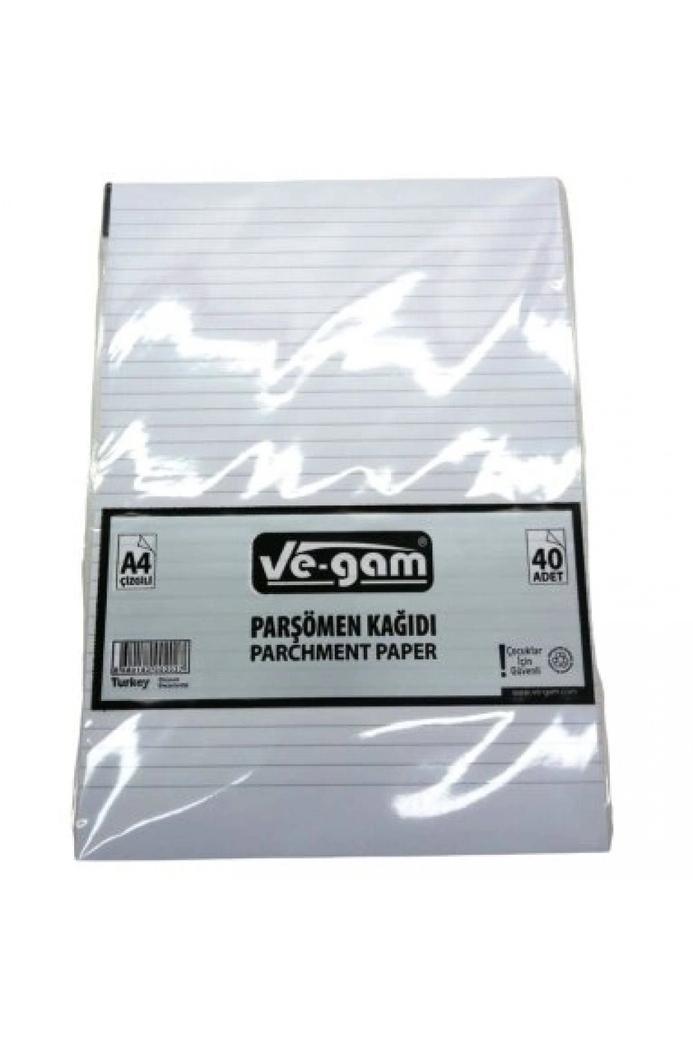 Egonex Ve-gam A4 ( 40pcs ) ( Çizgili ) Parşömen Kağıdı*100