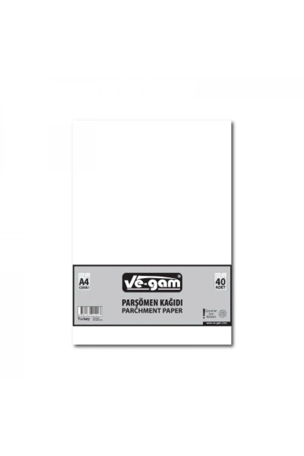Egonex Ve-gam A4 ( 40pcs ) ( Çizgisiz ) Parşömen Kağıdı*100