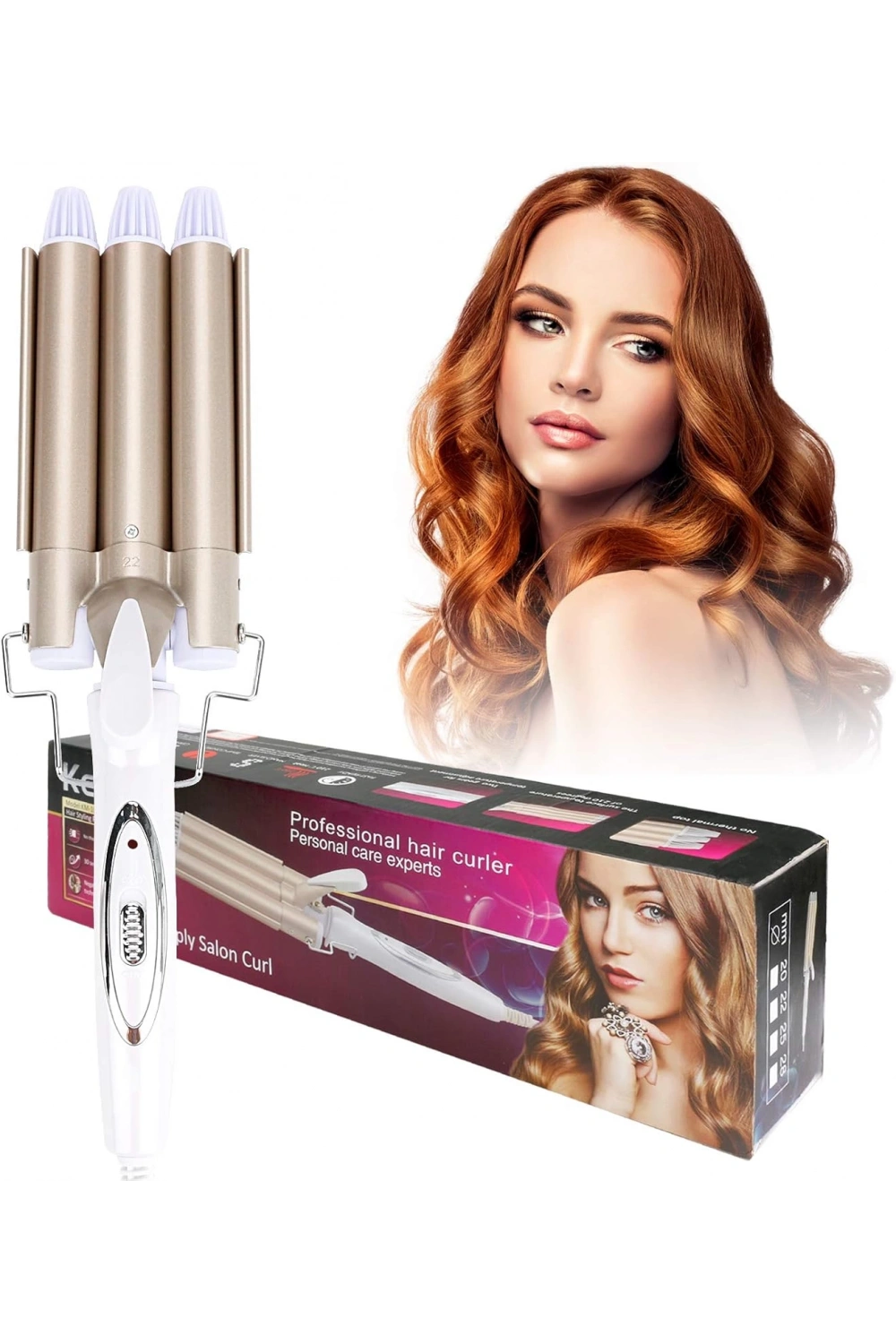 Egonex Wag Maşa Su Dalgası Maşası 28 Mm Bukle