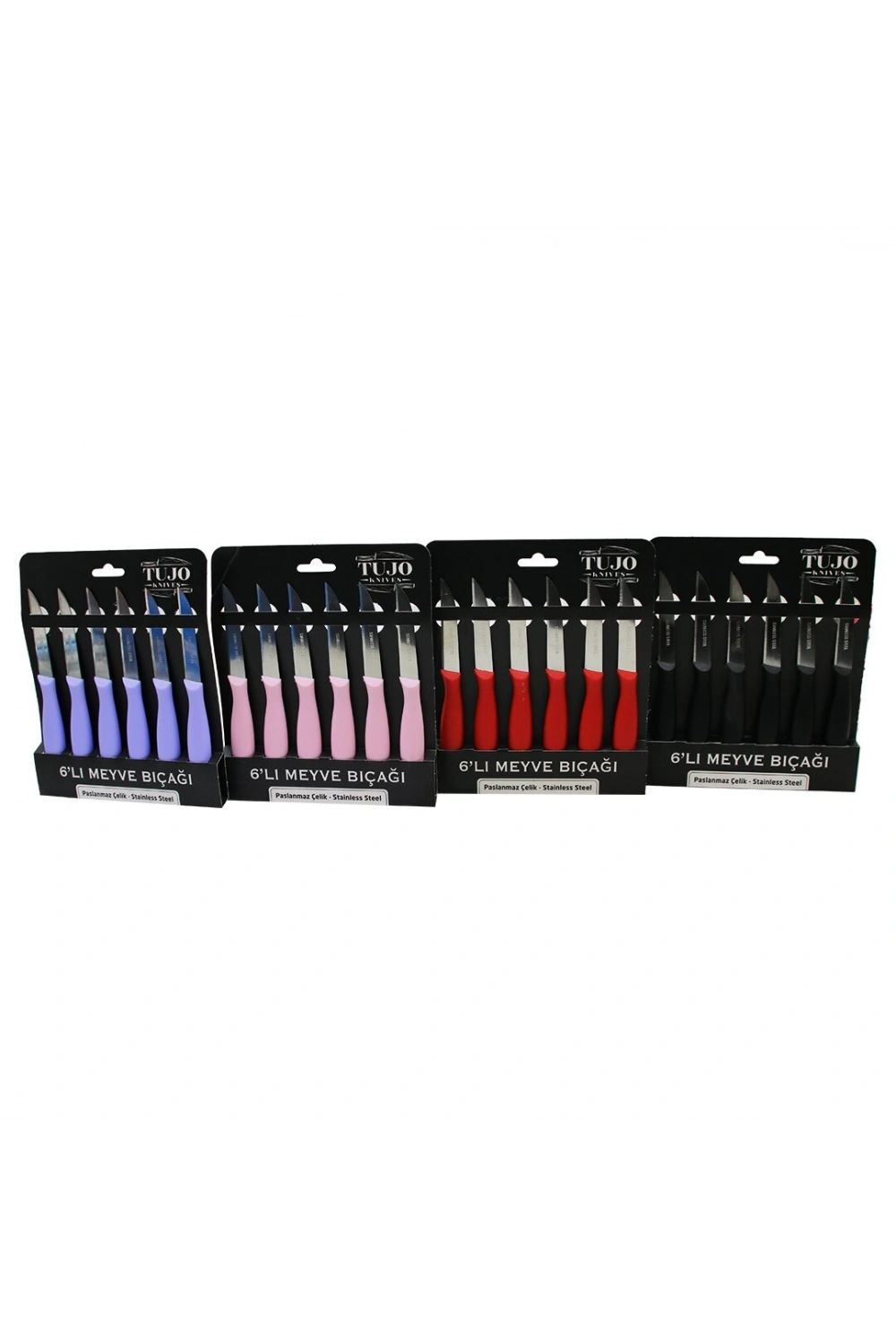 Egonex Yakut-6103 ( 6pcs ) Meyve Bıçak Renkli Plastik Saplı*72