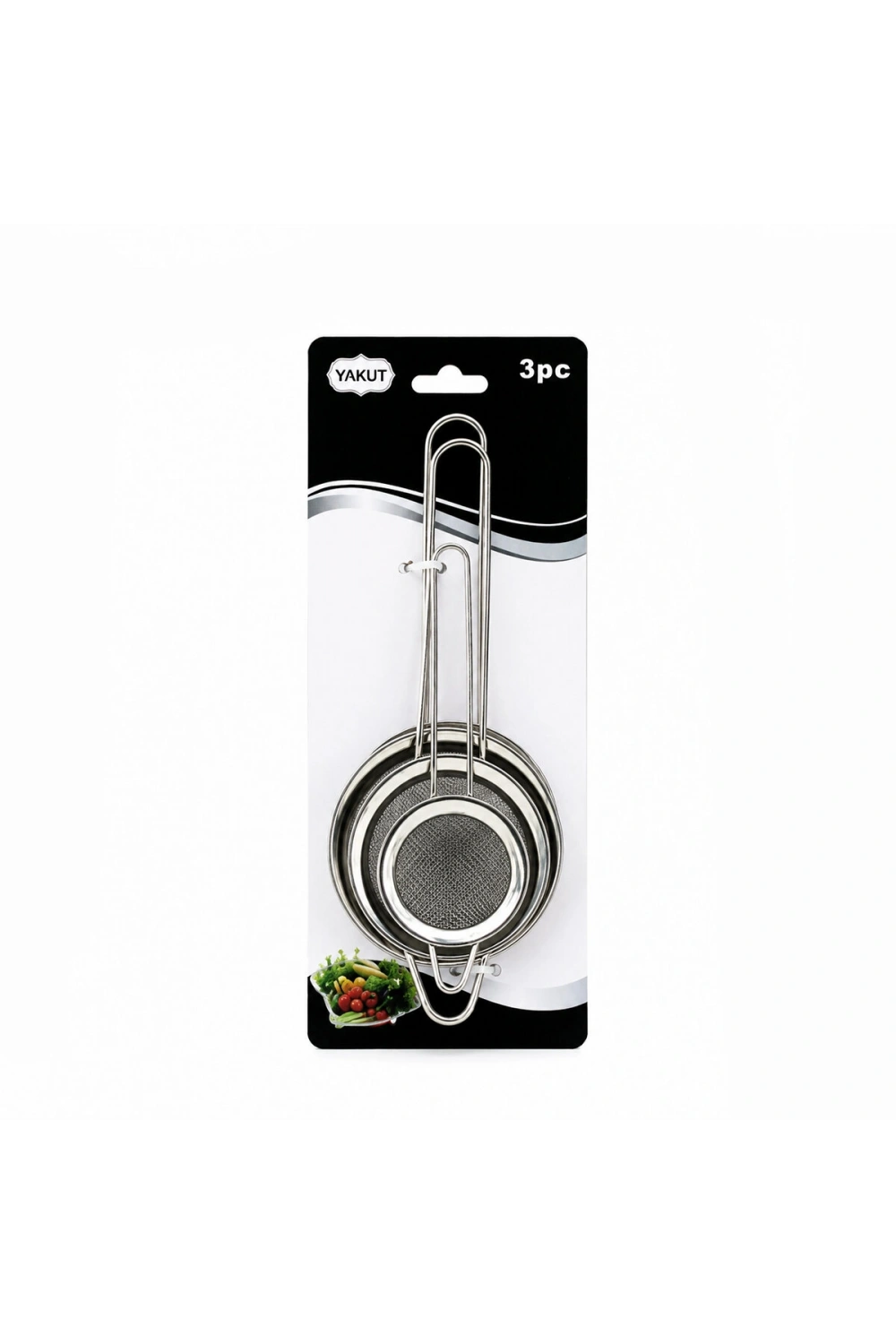 Egonex Yakut-9791 ( 3pcs Set ) ( Mini= 5-7-8cm ) Tel Süzgeç ( Metal Çerçece ) ( Metal Sap=8.5-10.5-10.5cm )*144