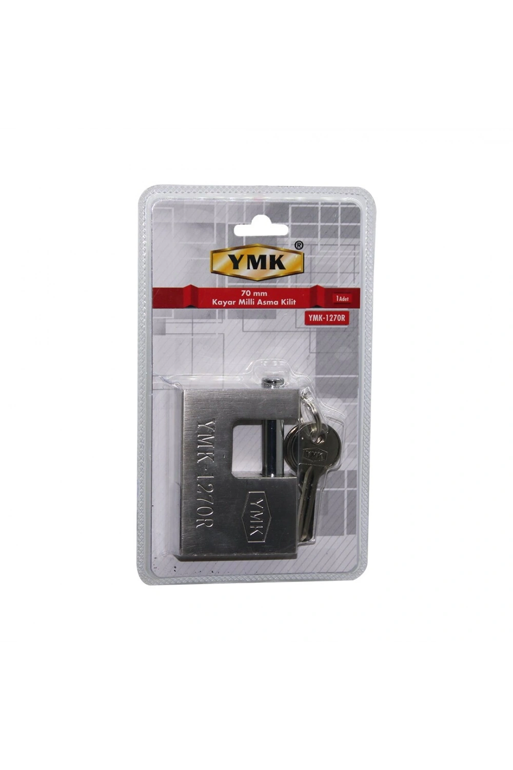 Egonex Ymk-1270r ( 70mm ) Gri Kayar Milli Asma Kilit*48