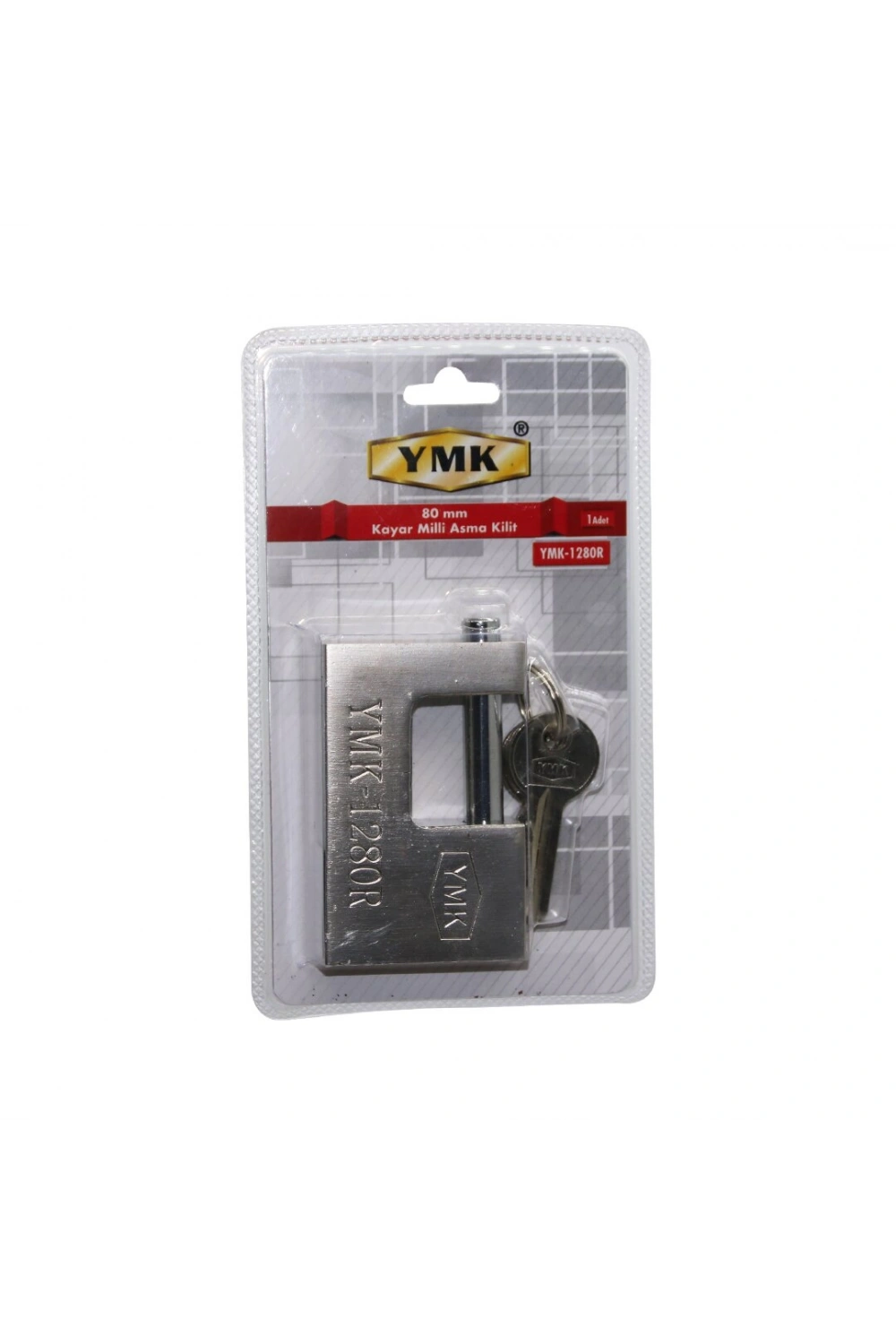 Egonex Ymk-1280r ( 80mm ) Gri Kayar Milli Asma Kilit*36