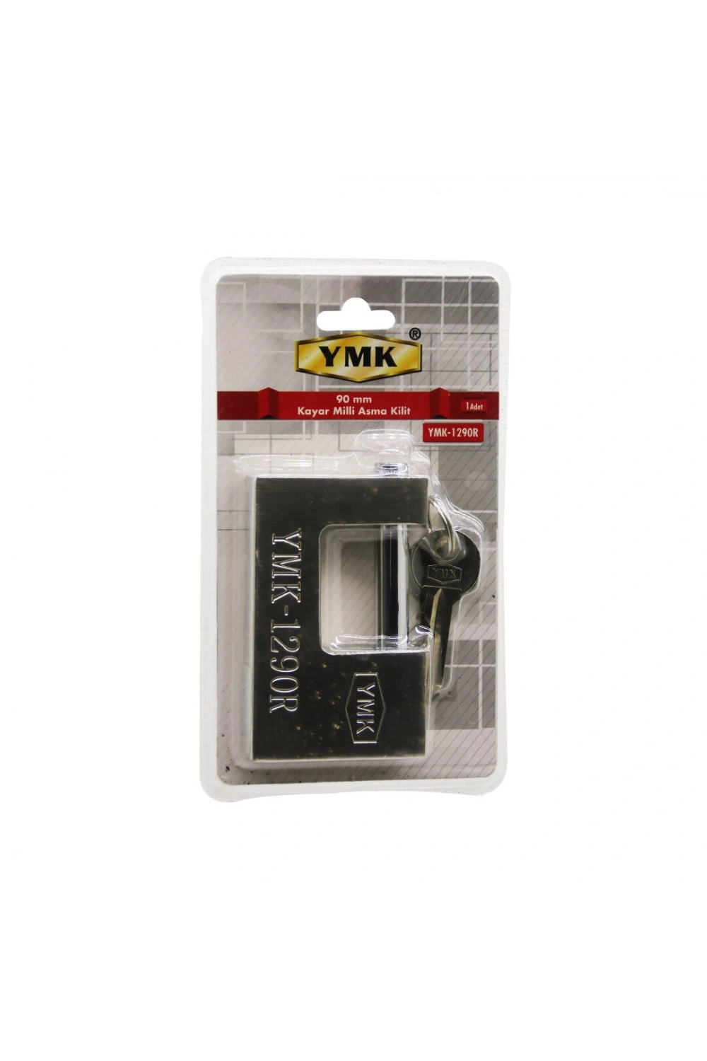 Egonex Ymk-1290r ( 90mm ) Gri Kayar Milli Asma Kilit*36