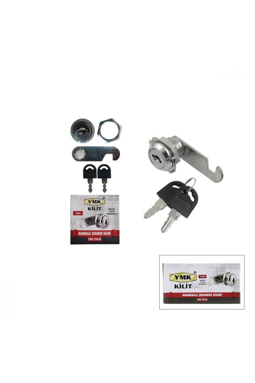 Egonex Yuma Ymk-708-m ( Oval & Mandallı ) ( Dolap & Çekmece ) Kilit ( 20mm )*12x20