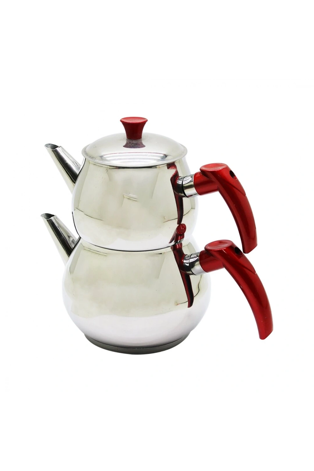 Ems Mar ( Aile ) ( Büyük ) Boy Küre Çelik Çaydanlık Seti ( Üst: 1.2lt & Alt: 2lt )*8