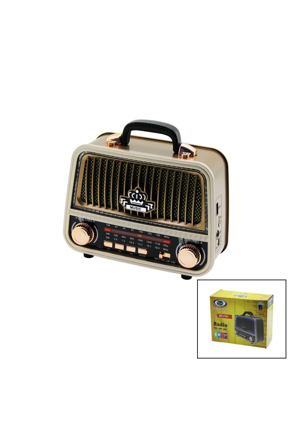 Everton Rt-770 (typc-e Sarjlı) (bluetooth)( İbreli ) Fm Radyo (mp3 Usb & Tf Player) (4v Out& Aux In)*30