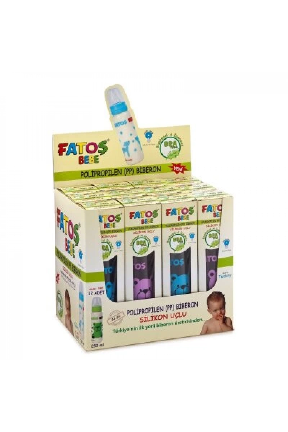 Fatoş Bebe-580 ( Pp.plastik & 250ml ) Biberon*12x18