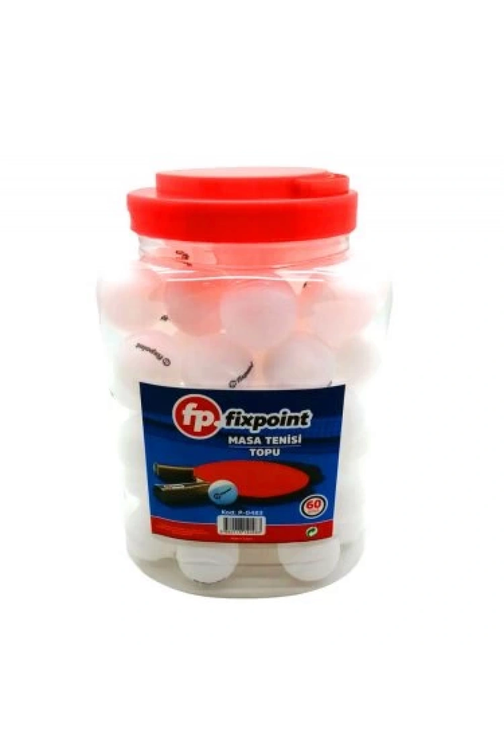 Fixpoint P-0483 Beyaz Çantalı Pinpon Topu*60x24