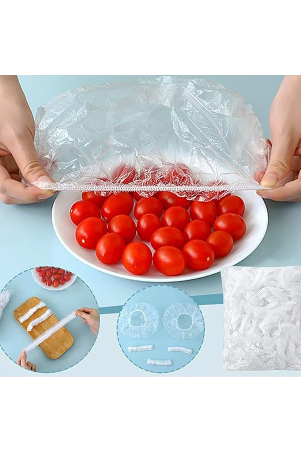 Food Grade Plastıc Wrap Enf-904 ( 100pcs ) ( Naylon ) Çok Amaçlı ( Tabak & Mini Tencere ) ( Bone Kapak )*200