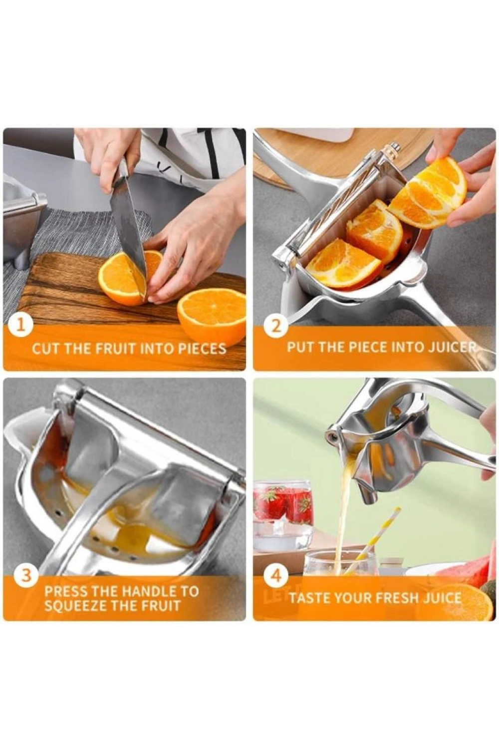 Fruit Press Alüminyum Meyve Sıkıcağı Manuel Meyve Suyu Sıkacağı Aluminyum