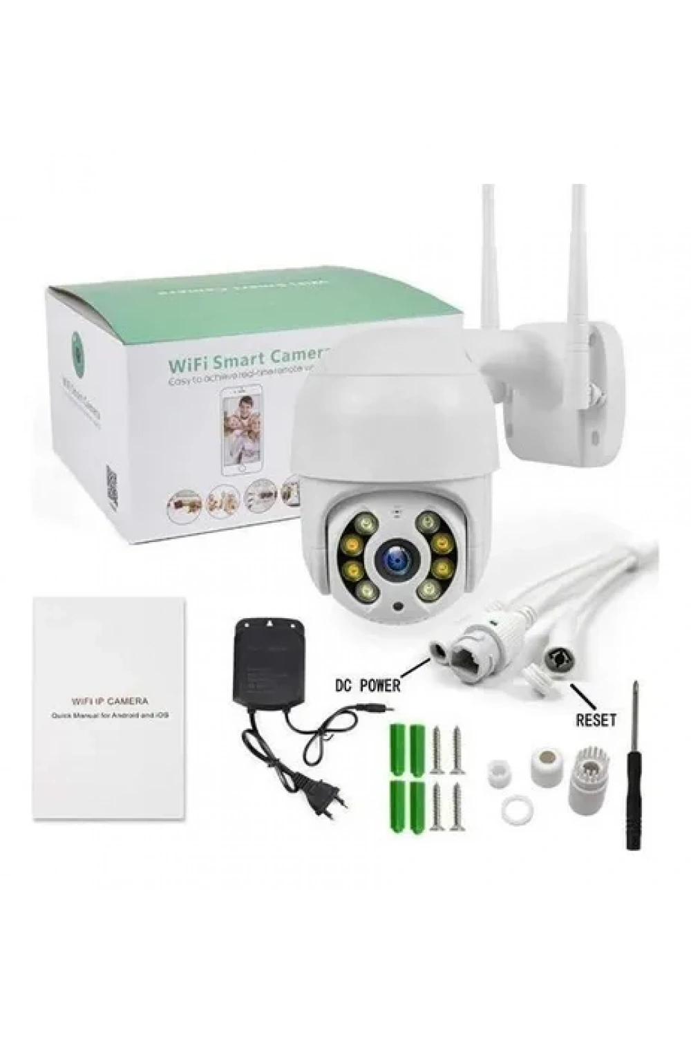 Full Hd 1080p Ip66 Wifi Akıllı Haraket Sensörlü Takip 4x Zoom Su Geçirmez Ip Kamera