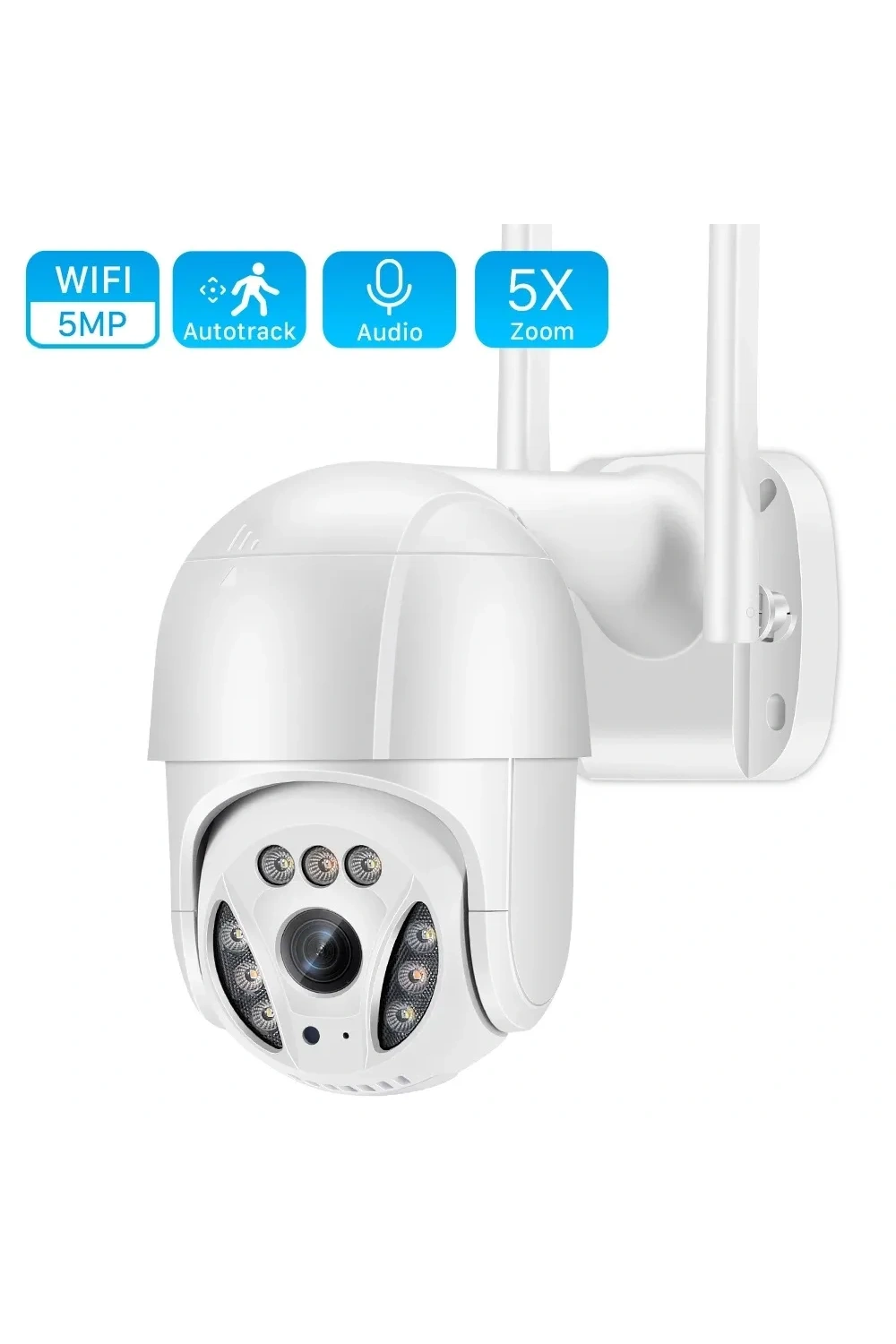 Full Hd 1080p Ip66 Wifi Akıllı Haraket Sensörlü Takip 4x Zoom Su Geçirmez Ip Kamera