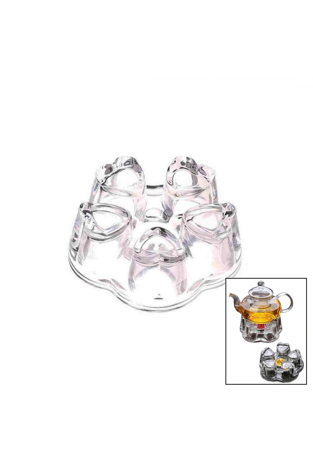 Glassware Dmr-4859 Cam Demlik Isıtıcı Nihale & 5li Mumluklu*24