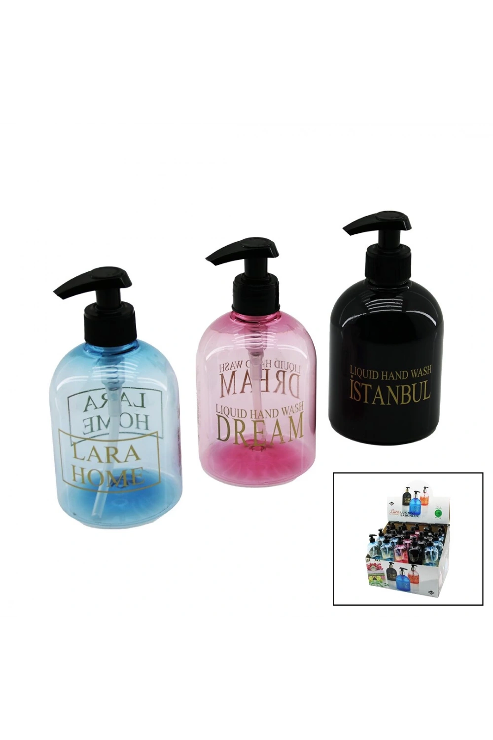 Gm Plastik Lara Dream ( Sıvı Sabunluk ) Plastik Renkli 500ml*40=k