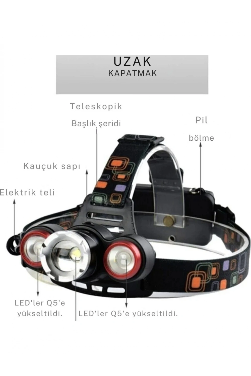 Gold Orion Şarjlı Led Kafa Lambası Or-117