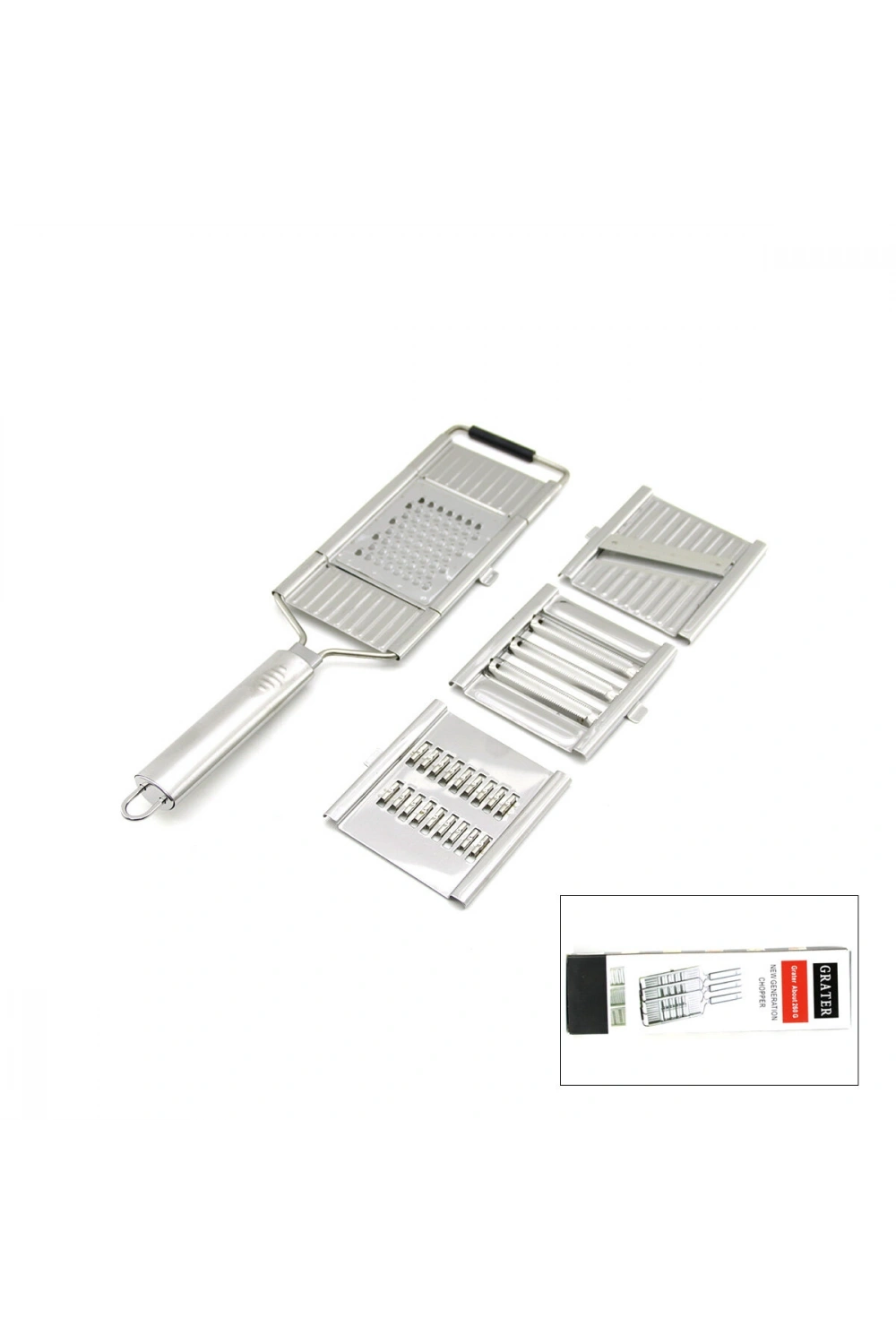 Grater Dmr-4703 ( 3in1 ) Lüx Metal Rende ( Tak--çıkar= Rende & Soyacak & Dilimleme Başlıklı )*60