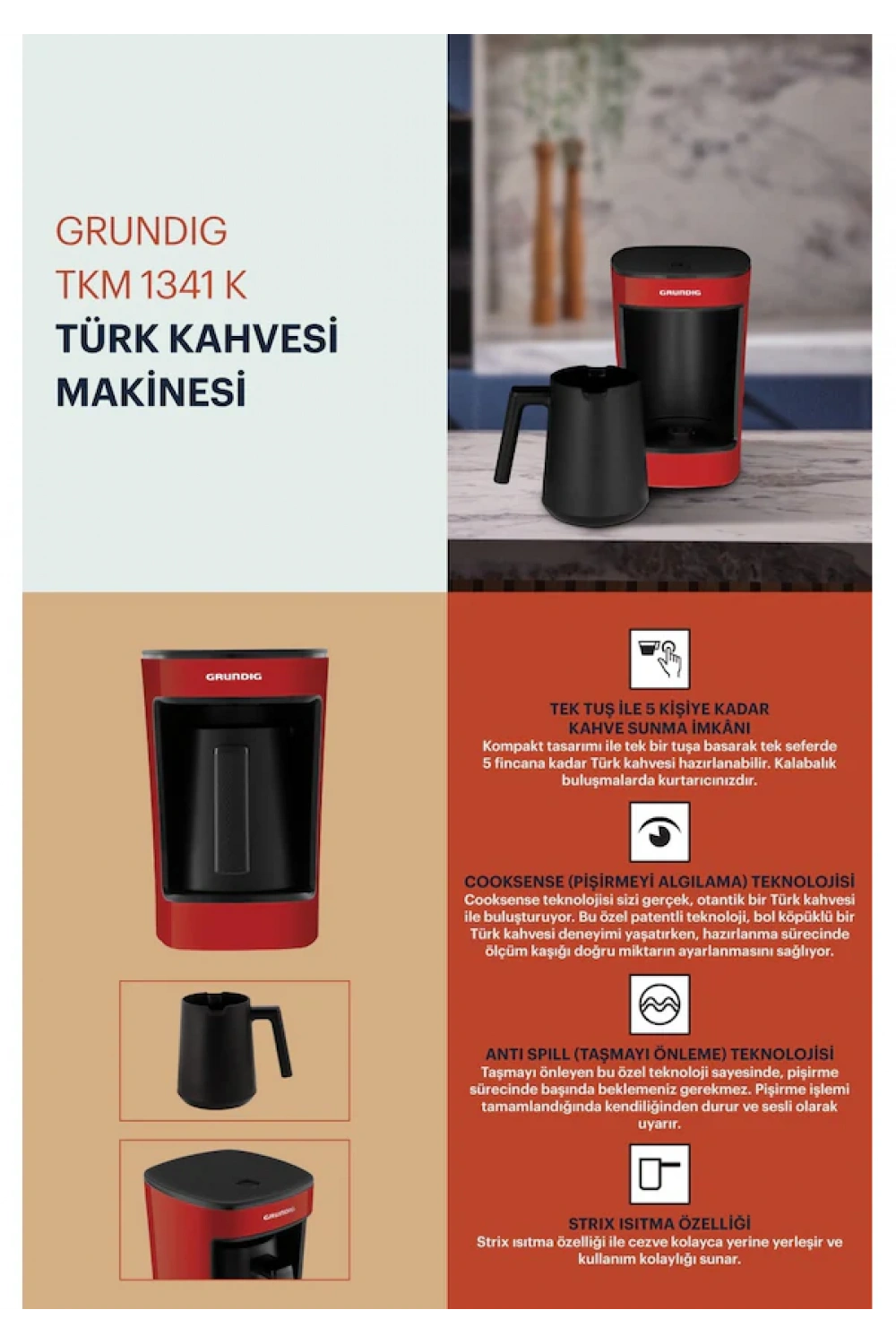 Grundıg Tradisia Tkm 1343 T Türk Kahvesi Makinesi