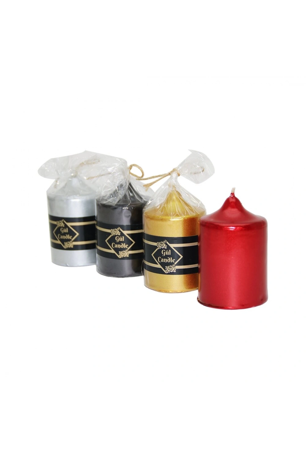 Gül Candle ( 5x7 & Küçük ) ( Yaldızlı ) Takoz Mum*40=k