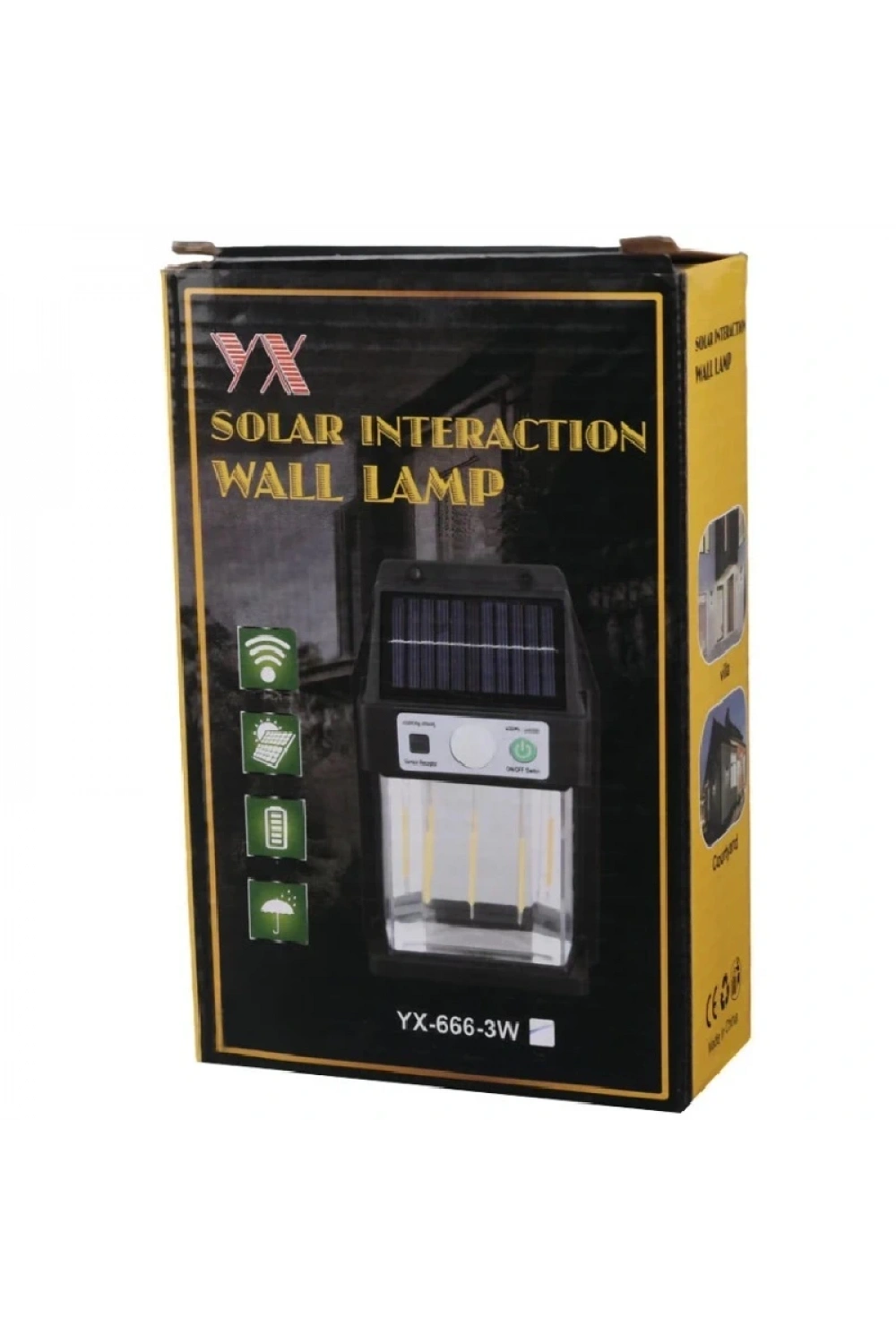 Güneş Enerjili Duvar Lambası Yx-666 3w