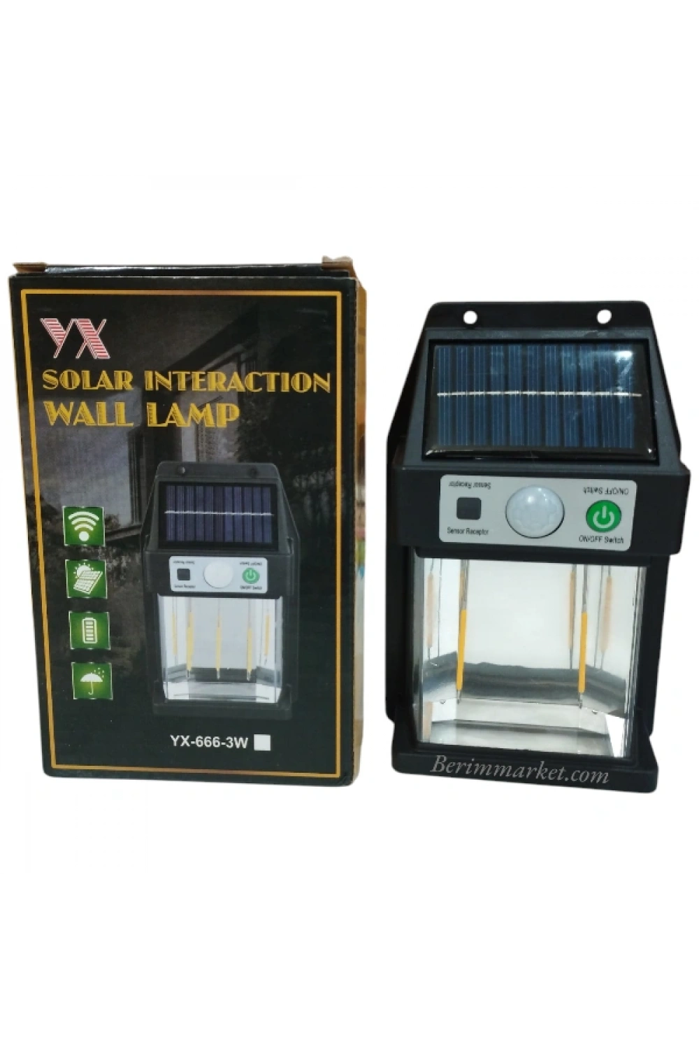 Güneş Enerjili Duvar Lambası Yx-666 3w