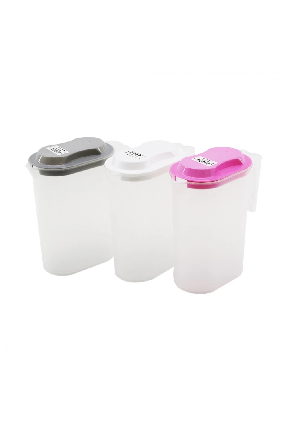 Güzel Plastik G-019 Sürahi Şeffaf Plastik & Renkli Kapak*24=k
