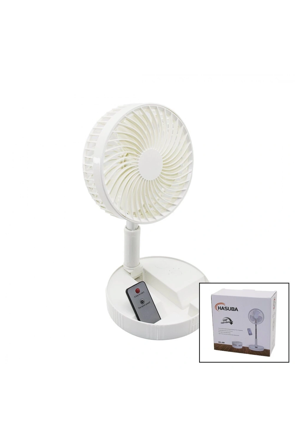Hasuba Hs-269 (kumandalı) (mini Fan) M.üstü Vantilatör (katlanır Fan=19.7cm & Uzayan Ayak=35-102cm) (telefonluklu) (usb Şarj)*20