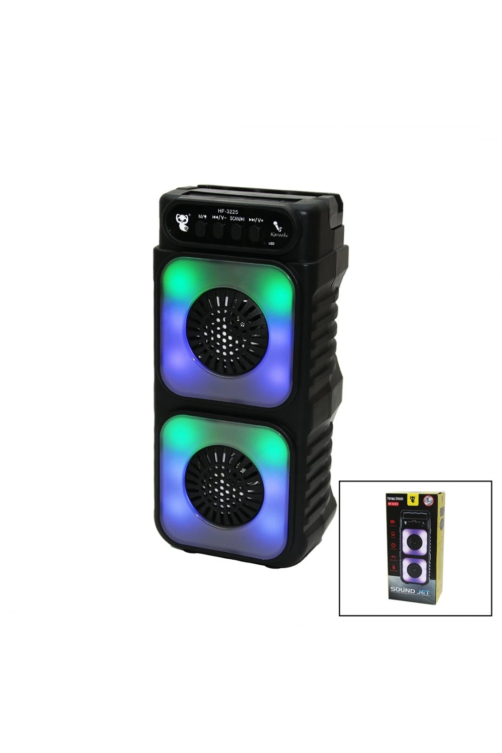 Hongfu Platoon Hf-3225 Pl-4546 (3 X 2li) Speaker Hoparlör (bluetooth) (mikrofonlu) (2x5w) (usb & Tf & Aux & Mıc)*40