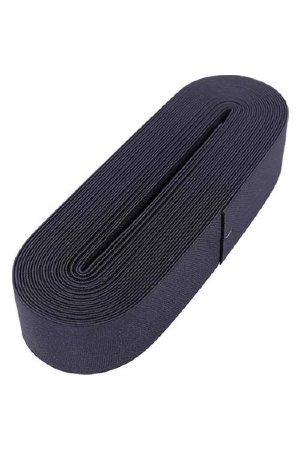 Huzur ( Siyah & 4cm ) Paça Lastik Yassı Geniş 10mt.*20