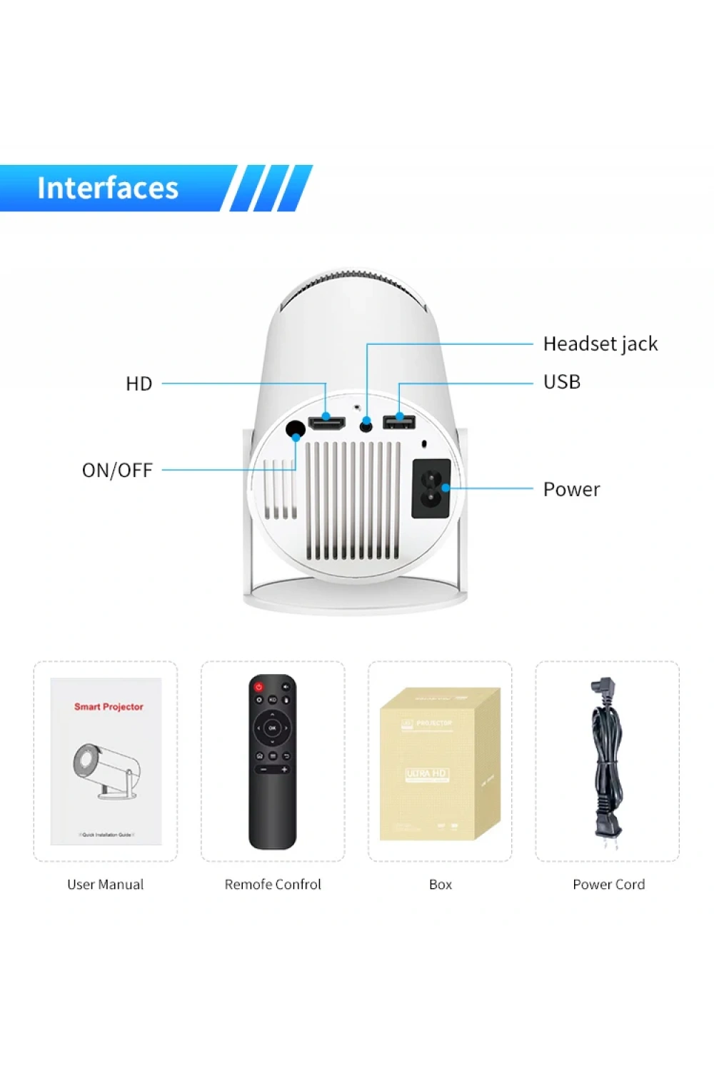 Hy300 Full Hd Android Taşınabilir Mini Projeksiyon Cihazı