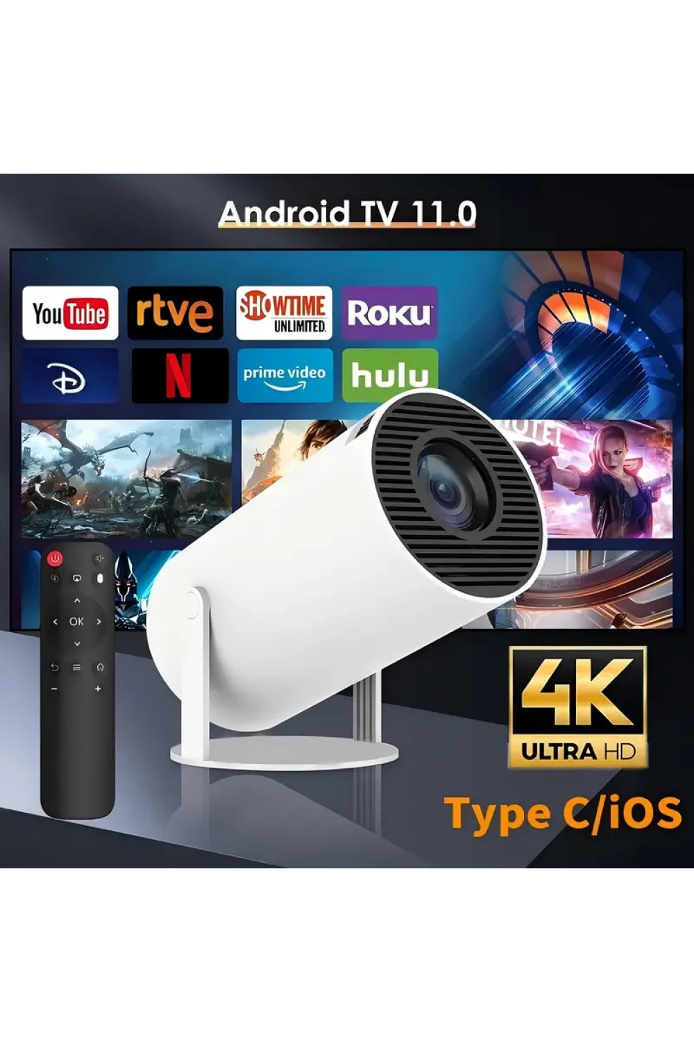 Hy300 Full Hd Android Taşınabilir Mini Projeksiyon Cihazı