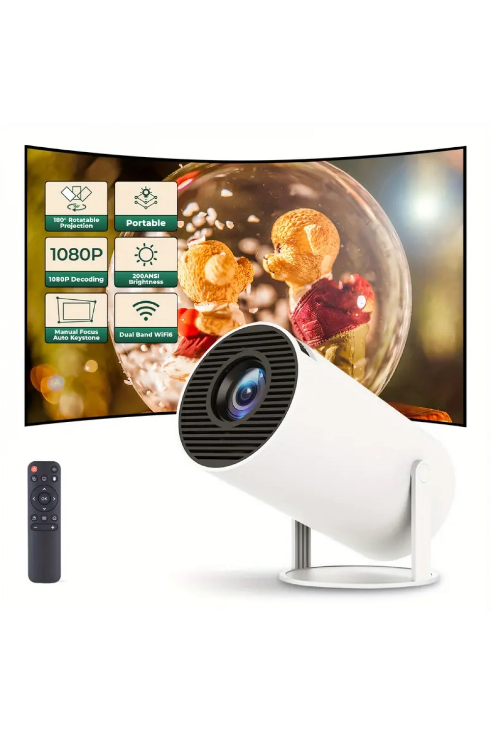 Hy300 Full Hd Android Taşınabilir Mini Projeksiyon Cihazı