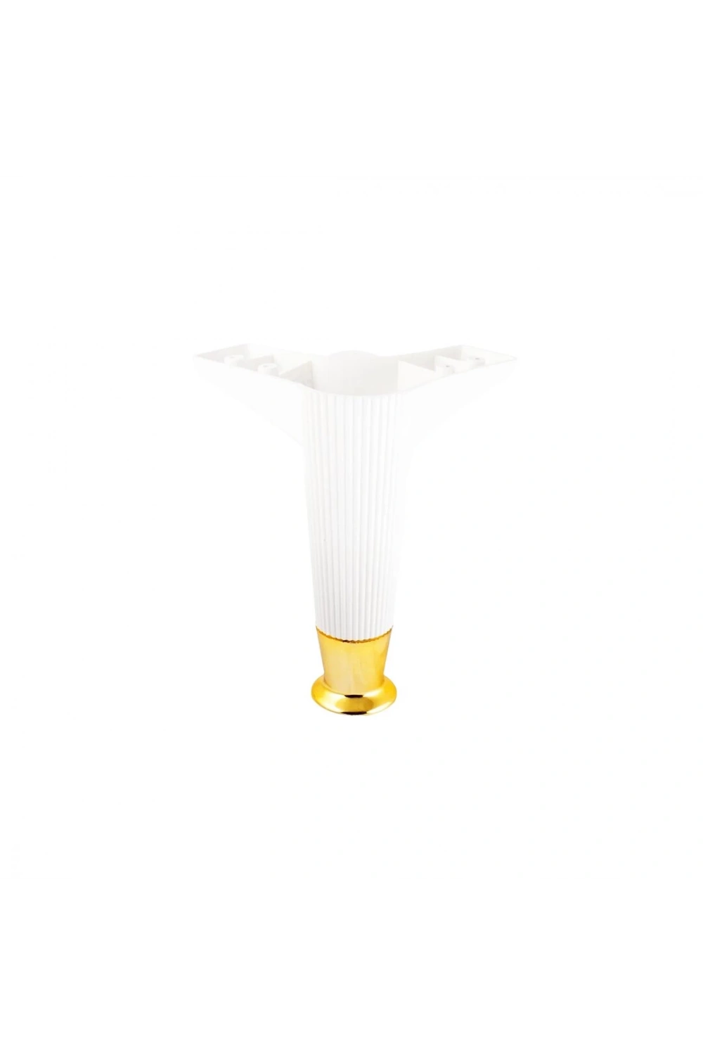 İbico-937 ( 12cm & Beyaz & Gold Uçlu ) Plastik Mobilya & Koltuk Ayak*10x5