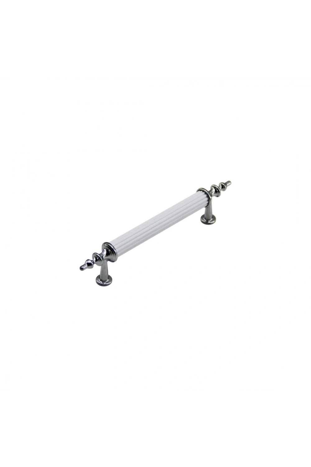 İbico-959 ( 9.6cm ) ( Zirve ) ( Beyaz & Krom ) Boru Kulp*10x5