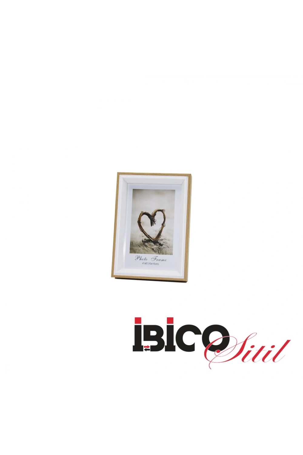 İbico İ12-030 ( 4x6 & 10x15cm ) ( Kalın & Lüx Bambu & Çift Renk Çerçeve ) Ahşap Resim Çerçevesi*36=k