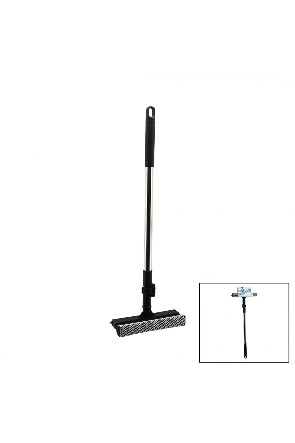 İbico İ21-032 (2in1 Başlı=çekpas & File Kaplı Sünger) Çok Amaçlı Yüzey Temizlik Mop & Camsil (kilitli Uzayan Metal Sap=56-94cm)*50
