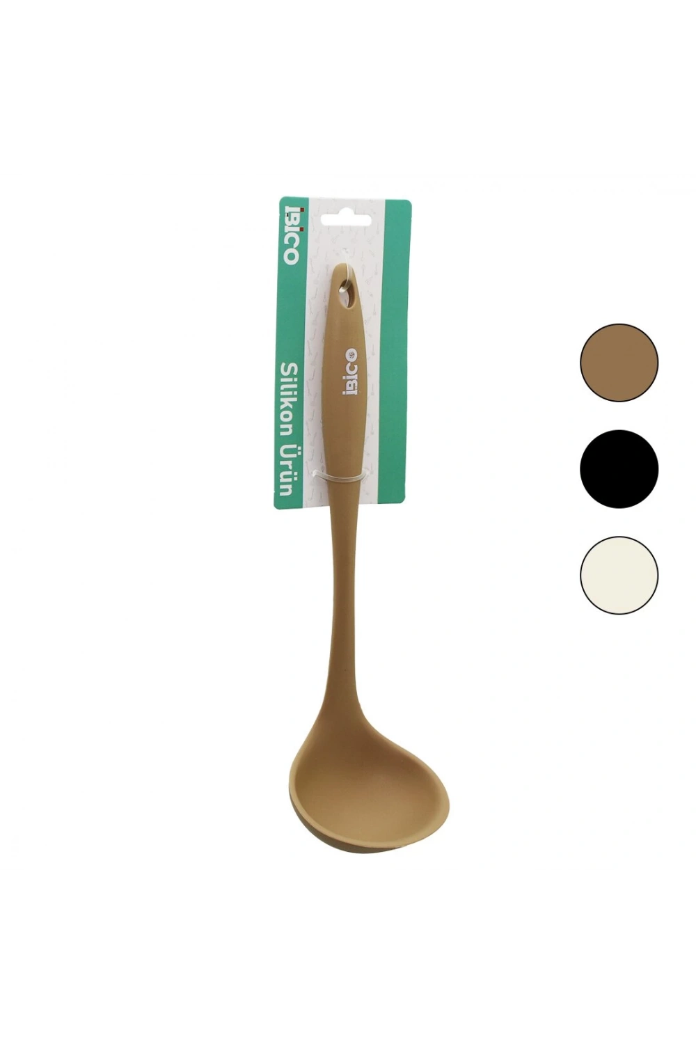 İbico İ22-038 ( Silikon & Renkli ) Kepçe & Kaşık ( 28.5cm )*12x6