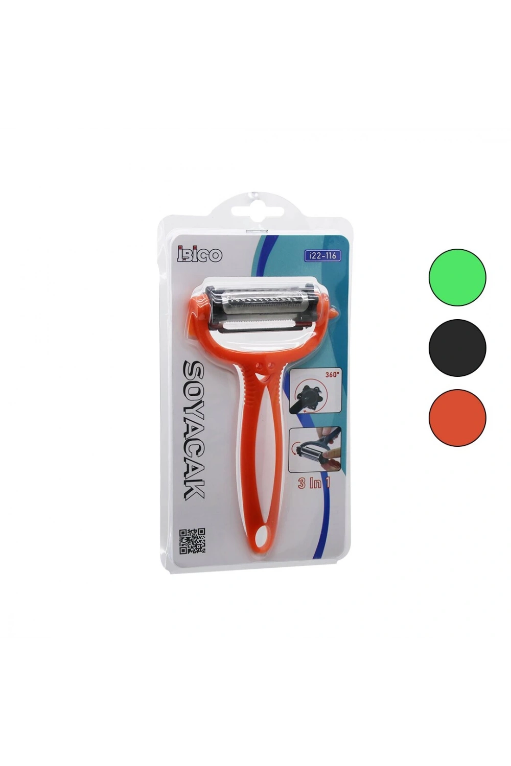 İbico İ22-116 ( 3ın1 ) Metal Soyacak ( Plastik Saplı )*240