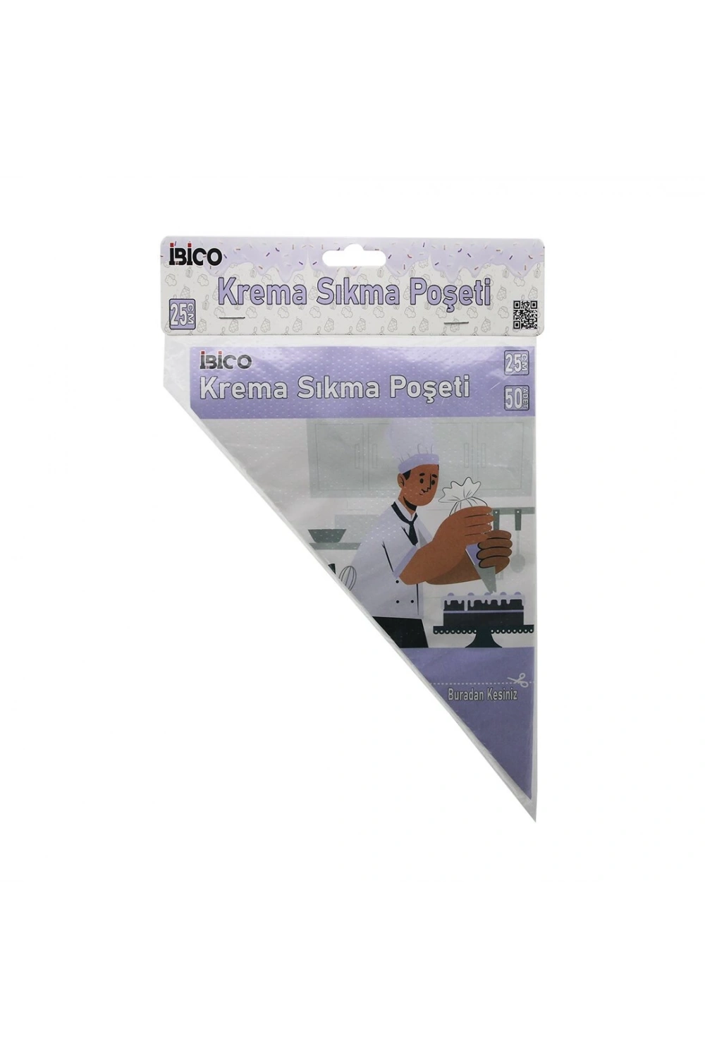 İbico İ22-152 ( 50pcs )( 25cm & 10 ) Krema Sıkma Poşet & Torba*200
