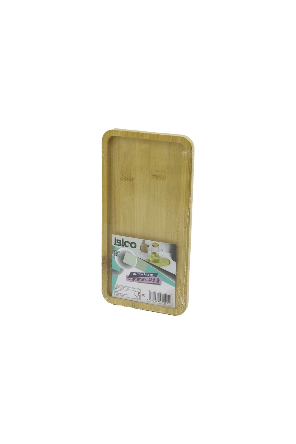 İbico İ22-208 ( Dikdörtgen ) Ahşap Bambu Yağdanlık Altlık ( Mini Tepsi ) ( 12x24x0.8cm )*144