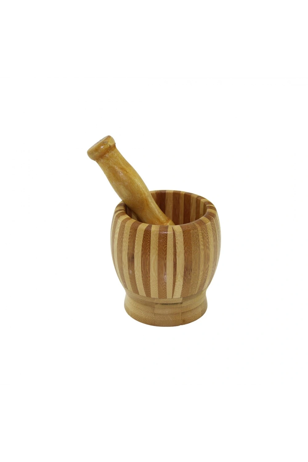 İbico İ22-220 ( Ahşap Bambu & Çizgili ) Havan ( Sarımsak Dövecek ) ( Ç: ???--d: ???--y:????cm ) ( Fileli Ambalaj)*72
