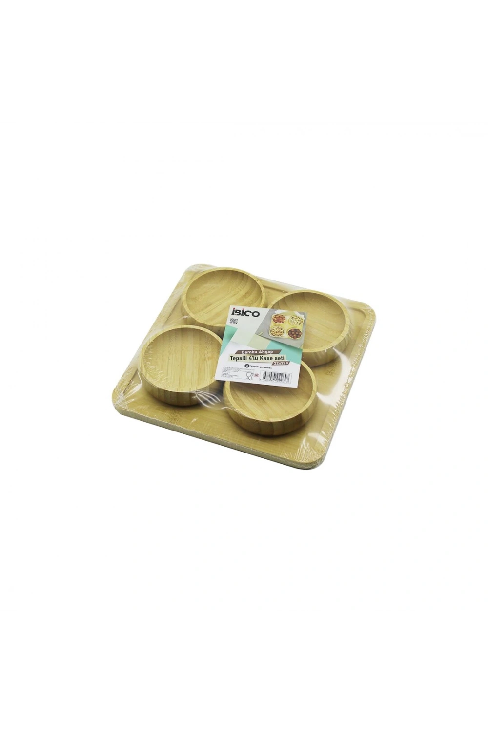 İbico İ22-264 Ahşap Bambu ( 5pcs ) ( Çerezlik & Lokumluk ) Kase Seti ( 22x22cm )*24